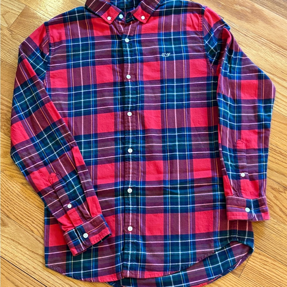 Exceptional Vineyard Vines Boy’s Plaid Shirt. Size XL